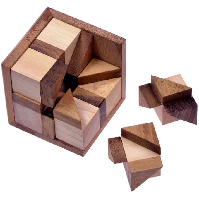 OCTAGON - 3D PUZZLE - THINKING GAME - PUZZLE GAME - PATIENCE GAME - LOGIC GAME IN WOODEN FRAME - Image 1